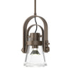 Hubbardton Forge Bronze Clear Glass (Zm) Erlenmeyer Large Mini Pendant