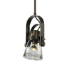 Hubbardton Forge Dark Smoke Clear Glass (Zm) Erlenmeyer Large Mini Pendant