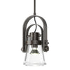 Hubbardton Forge Oil Rubbed Bronze Clear Glass (Zm) Erlenmeyer Large Mini Pendant