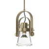 Hubbardton Forge Soft Gold Clear Glass (Zm) Erlenmeyer Large Mini Pendant