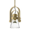 Hubbardton Forge Modern Brass Clear Glass (Zm) Erlenmeyer Large Mini Pendant