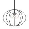 Hubbardton Forge Black Seeded Clear Glass (Ii) Cadence Mini Pendant