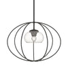 Hubbardton Forge Natural Iron Seeded Clear Glass (Ii) Cadence Mini Pendant