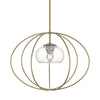 Hubbardton Forge Modern Brass Seeded Clear Glass (Ii) Cadence Mini Pendant