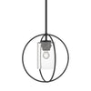 Hubbardton Forge Black Seeded Clear Glass (Ii) Rhythm Mini Pendant