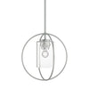 Hubbardton Forge Vintage Platinum Seeded Clear Glass (Ii) Rhythm Mini Pendant