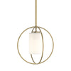 Hubbardton Forge Modern Brass Opal Glass (Gg) Rhythm Mini Pendant