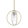 Hubbardton Forge Modern Brass Seeded Clear Glass (Ii) Rhythm Mini Pendant