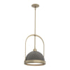 Hubbardton Forge Soft Gold Dark Smoke Atlas Small Pendant