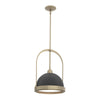 Hubbardton Forge Soft Gold Black Atlas Small Pendant