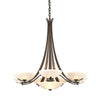 Hubbardton Forge Bronze Opal Glass (Gg) Aegis 7 Arm Chandelier