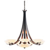 Hubbardton Forge Dark Smoke Opal Glass (Gg) Aegis 7 Arm Chandelier