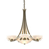 Hubbardton Forge Modern Brass Opal Glass (Gg) Aegis 7 Arm Chandelier