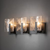 Hubbardton Forge Black White Swirl Glass (Yr) Arc 3-Light Bath Sconce