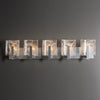 Hubbardton Forge Sterling White Swirl Glass (Yr) Arc 5-Light Bath Sconce