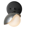 Hubbardton Forge Black Sterling Opal Glass (Gg) Brooklyn 1-Light Single Shade Bath Sconce