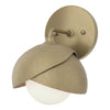 Hubbardton Forge Soft Gold Soft Gold Opal Glass (Gg) Brooklyn 1-Light Double Shade Bath Sconce