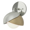 Hubbardton Forge Sterling Soft Gold Opal Glass (Gg) Brooklyn 1-Light Double Shade Bath Sconce