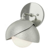 Hubbardton Forge Sterling Sterling Opal Glass (Gg) Brooklyn 1-Light Double Shade Bath Sconce