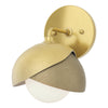 Hubbardton Forge Modern Brass Soft Gold Opal Glass (Gg) Brooklyn 1-Light Double Shade Bath Sconce