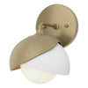 Hubbardton Forge Soft Gold White Opal Glass (Gg) Brooklyn 1-Light Double Shade Bath Sconce