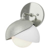 Hubbardton Forge Sterling White Opal Glass (Gg) Brooklyn 1-Light Double Shade Bath Sconce