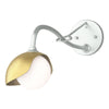 Hubbardton Forge Vintage Platinum Modern Brass Opal Glass (Gg) Brooklyn 1-Light Single Shade Long-Arm Sconce