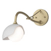 Hubbardton Forge Soft Gold White Opal Glass (Gg) Brooklyn 1-Light Single Shade Long-Arm Sconce