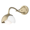 Hubbardton Forge Soft Gold White Opal Glass (Gg) Brooklyn 1-Light Double Shade Long-Arm Sconce