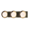 Hubbardton Forge Soft Gold Oil Rubbed Bronze Opal Glass (Gg) Brooklyn 3-Light Straight Double Shade Bath Sconce