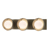 Hubbardton Forge Soft Gold Soft Gold Opal Glass (Gg) Brooklyn 3-Light Straight Double Shade Bath Sconce