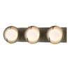 Hubbardton Forge Soft Gold Sterling Opal Glass (Gg) Brooklyn 3-Light Straight Double Shade Bath Sconce