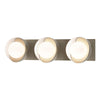 Hubbardton Forge Soft Gold White Opal Glass (Gg) Brooklyn 3-Light Straight Double Shade Bath Sconce