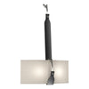 Hubbardton Forge Black Polished Nickel Black Leather Natural Linen Shade (Sa) Saratoga Sconce