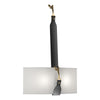 Hubbardton Forge Black Antique Brass Black Leather Natural Anna Shade (Sf) Saratoga Sconce