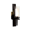 Hubbardton Forge Black Clear Glass With Opal Diffuser (Zu) Constellation Sconce