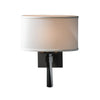 Hubbardton Forge Black Natural Anna Shade (Sf) Beacon Hall Oval Drum Shade Sconce