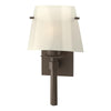 Hubbardton Forge Bronze Ivory Art Glass (Cc) Beacon Hall Half Cone Glass Sconce