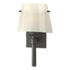 Hubbardton Forge Natural Iron Ivory Art Glass (Cc) Beacon Hall Half Cone Glass Sconce