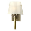 Hubbardton Forge Modern Brass Ivory Art Glass (Cc) Beacon Hall Half Cone Glass Sconce