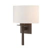 Hubbardton Forge Bronze Flax Shade (Se) Beacon Hall Half Drum Shade Sconce