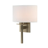 Hubbardton Forge Soft Gold Natural Anna Shade (Sf) Beacon Hall Half Drum Shade Sconce