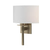 Hubbardton Forge Soft Gold Light Grey Shade (Sj) Beacon Hall Half Drum Shade Sconce