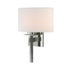 Hubbardton Forge Sterling Natural Anna Shade (Sf) Beacon Hall Half Drum Shade Sconce