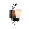 Hubbardton Forge Dark Smoke Opal Glass (Gg) Forged Leaf Sconce