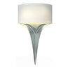 Hubbardton Forge Vintage Platinum Flax Shade (Se) Calla Sconce