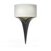 Hubbardton Forge Natural Iron Light Grey Shade (Sj) Calla Sconce