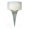 Hubbardton Forge Vintage Platinum Light Grey Shade (Sj) Calla Sconce