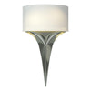 Hubbardton Forge Sterling Flax Shade (Se) Calla Sconce