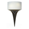 Hubbardton Forge Oil Rubbed Bronze Light Grey Shade (Sj) Calla Sconce